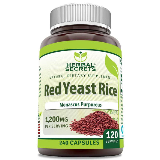 Herbal Secrets Red Yeast Rice 1200 Mg per Serving 240 Capsules