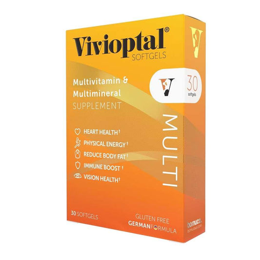 Vivioptal Softgels Multivitamin & Multimineral Supplement – 30 Softgels, German Formula for Heart Health, Energy, and Immunity