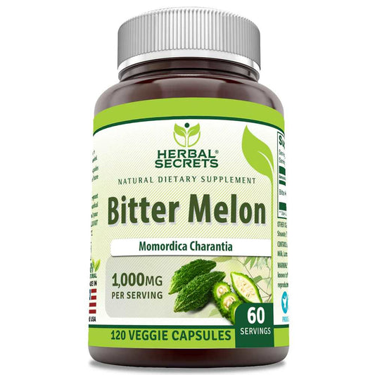 Herbal Secrets Bitter Melon 1000 Mg per Serving 120 Veggie Capsules