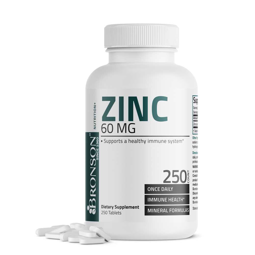 Bronson Vitamins Zinc Gluconate - 60 Mg - 250 Tablets