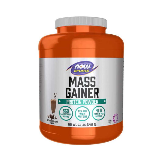 Now Sports Mass Gainer Powder, Creamy Chocolate Flavor 2495g