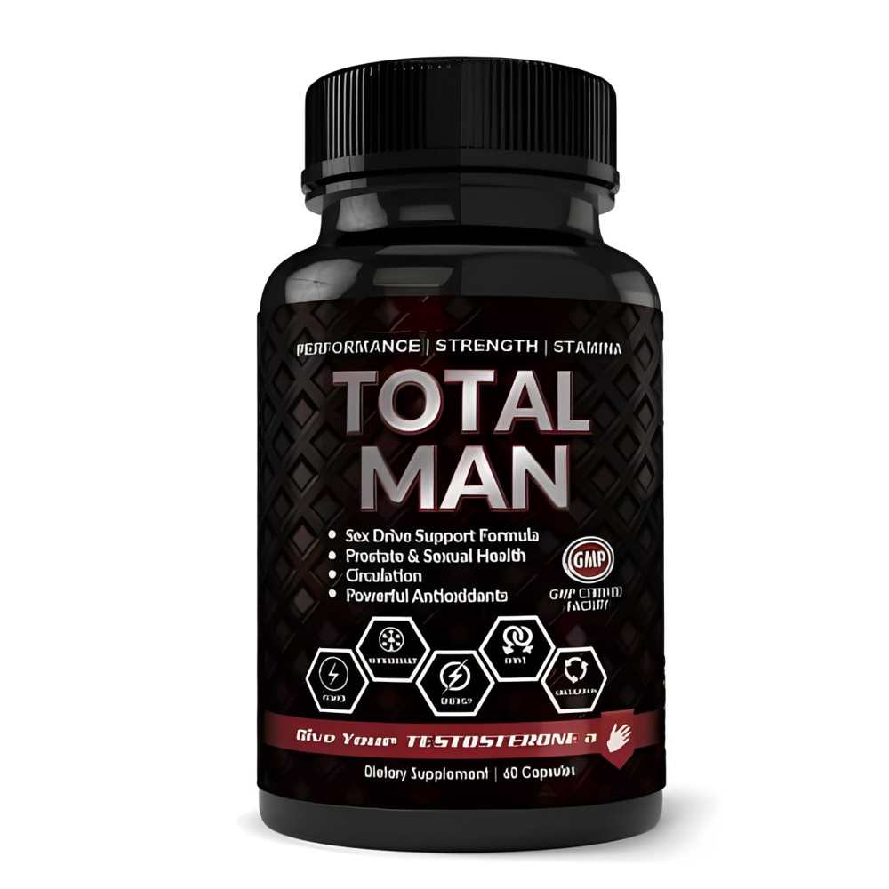 Total Man Aphrodisiac for Men – 1600mg, 60 Capsules