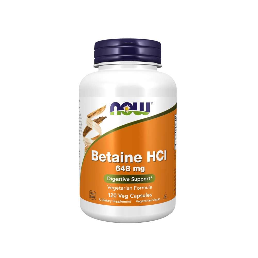 NOW Foods Supplements Betaine HCl 648 mg 120 caps