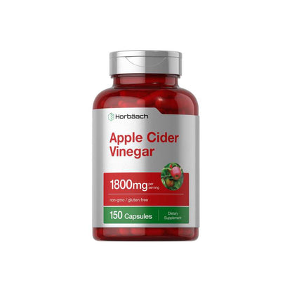 Horbäach Apple Cider Vinegar 1800mg per Serving | 150 Capsules