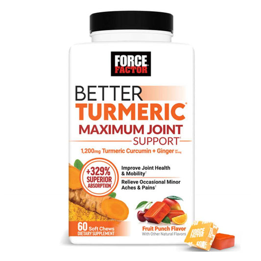Force Factor Better Turmeric Maximum Joint Support – 60 Soft Chews