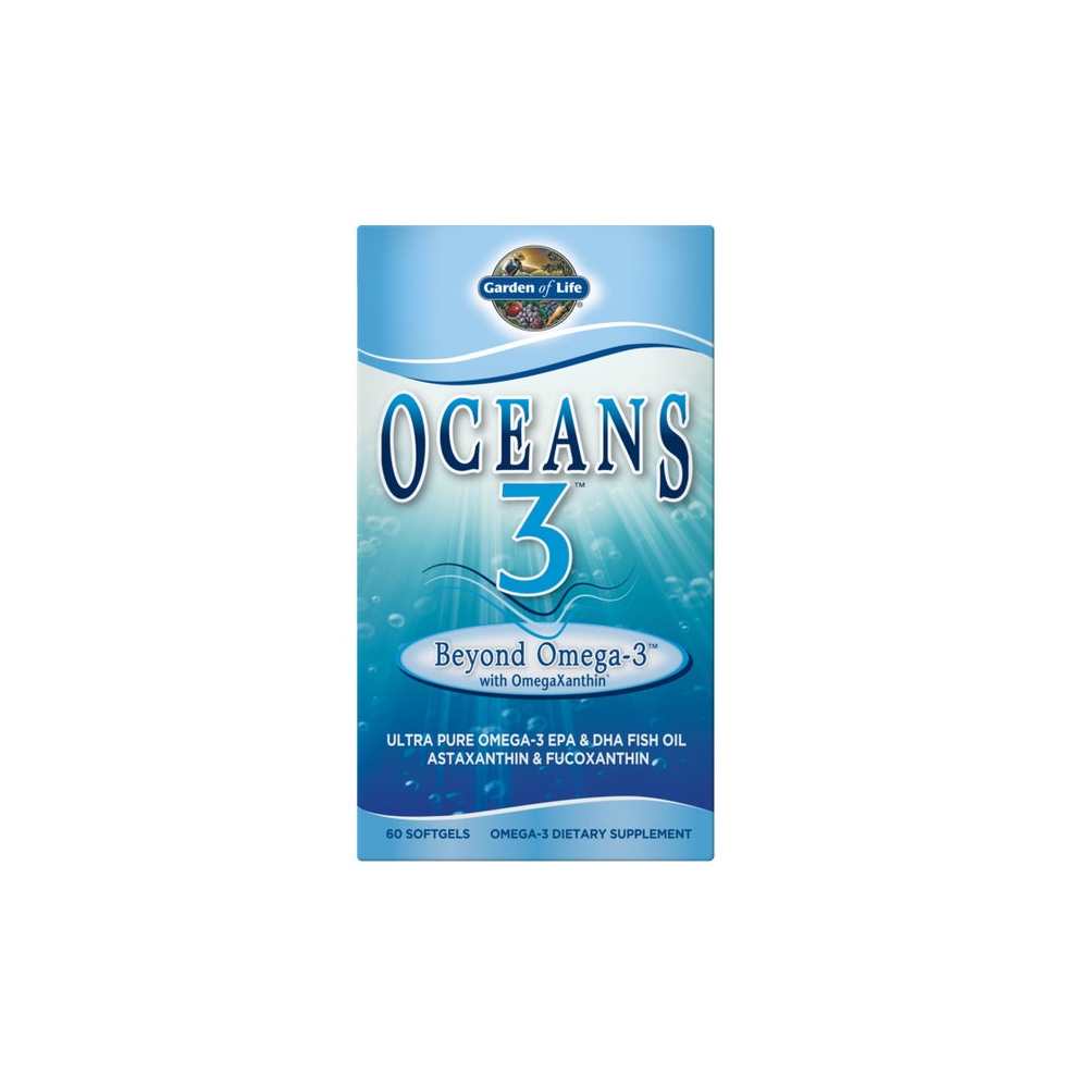 Garden of Life Oceans 3 Beyond Omega-3 with Omega Xanthin 60 Softgels