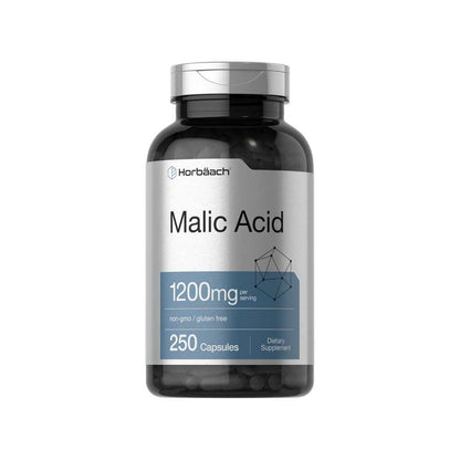 Horbäach Malic Acid 1200mg per Serving | 250 Capsules
