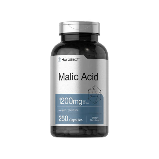 Horbäach Malic Acid 1200mg per Serving | 250 Capsules