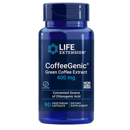 Life Extension Coffee Genic® Green Coffee Extract 400 Mg – 90 Vegetarian Capsules