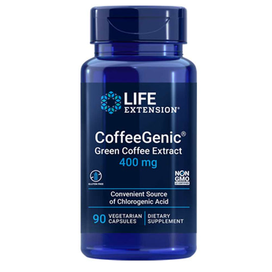 Life Extension Coffee Genic® Green Coffee Extract 400 Mg – 90 Vegetarian Capsules