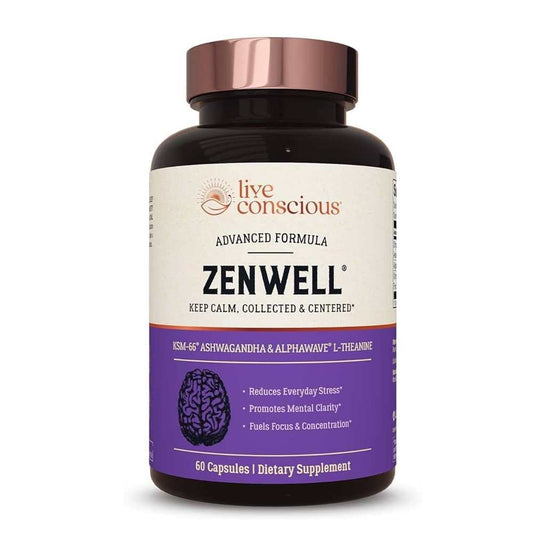 Zen Well Ashwagandha Advanced Formula | Stress Relief & Focus | 60 Capsules.