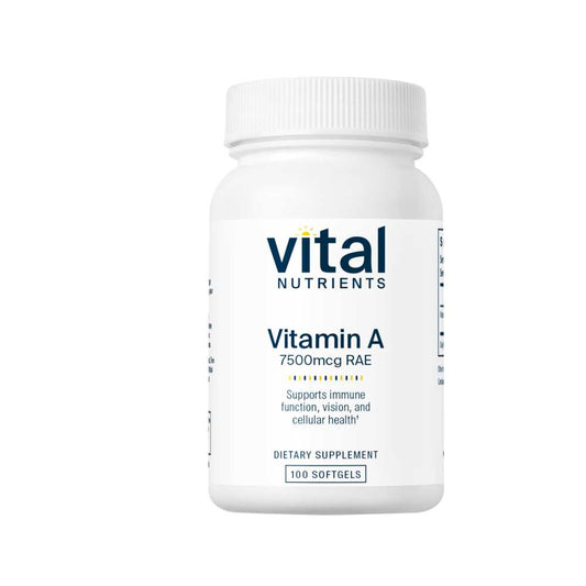 Vital Nutrients Vitamin a 7500mcg Rae 100 Softgels
