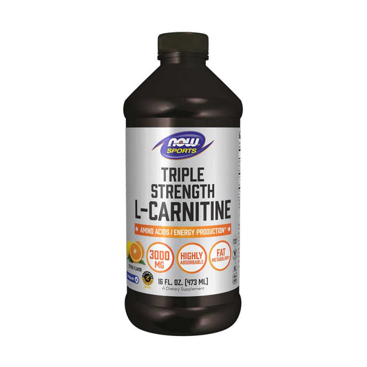Now Sports L-Carnitine, Triple Strength Liquid – 3000 Mg per Serving – Tropical Punch Flavor – 473ml