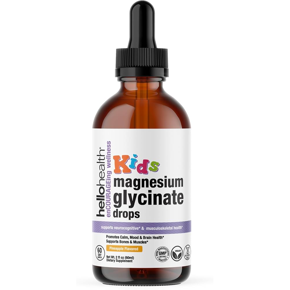 Magnesium Glycinate Liquid Magnesium Supplement By HELLO HEALTH