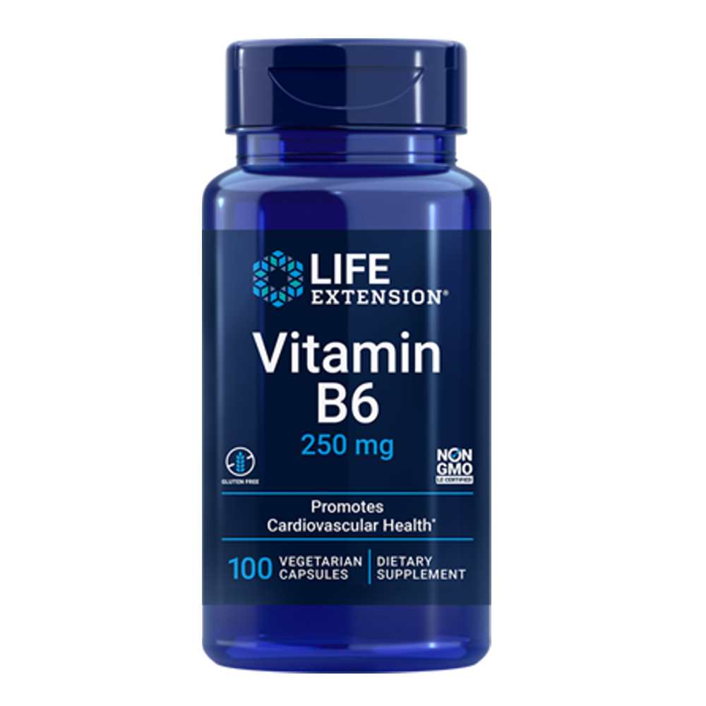 Life Extension Vitamin B6 250 Mg, 100 Vegetarian Capsules