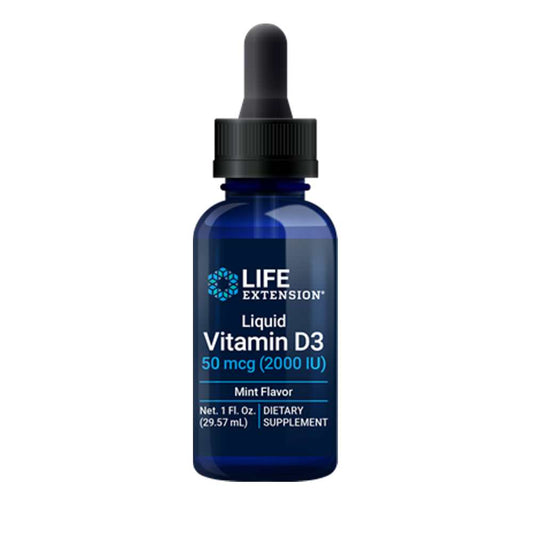Life Extension Liquid Vitamin D3 (mint) 50 Mcg (2000 Iu), 29.57 Ml