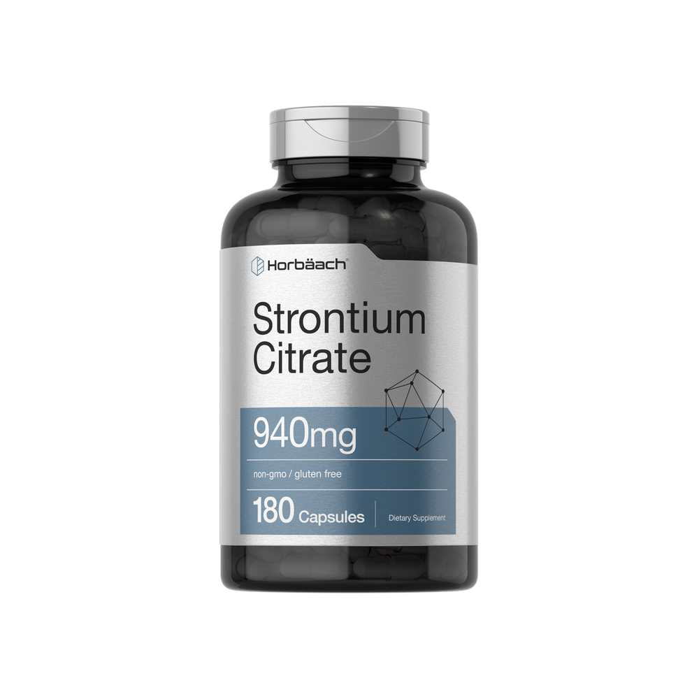 Horbäach Strontium Citrate 940mg | 180 Capsules
