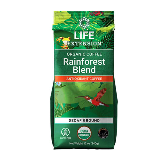 Life Extension Rainforest Blend Decaf Ground Coffee 340g