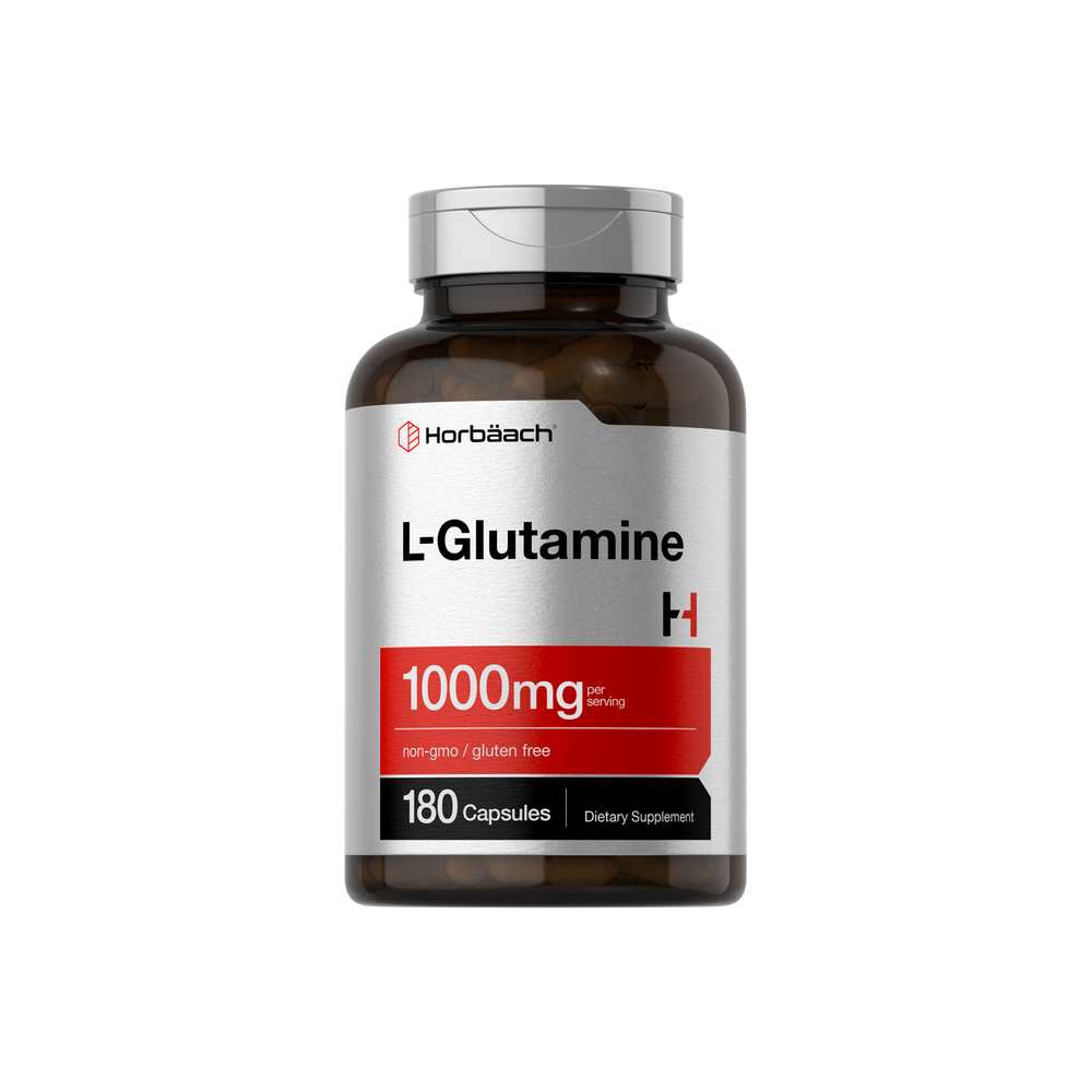 Horbäach L-Glutamine 1000mg per Serving | 180 Capsules