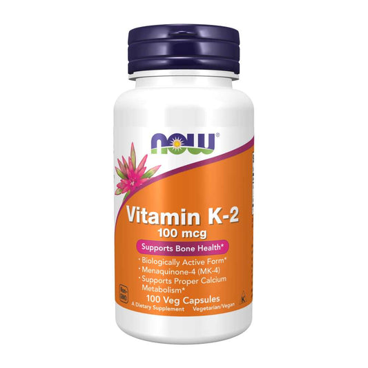 Now Foods Vitamin K-2 100 Mcg – Bone & Calcium Support – 100 Veg Capsules