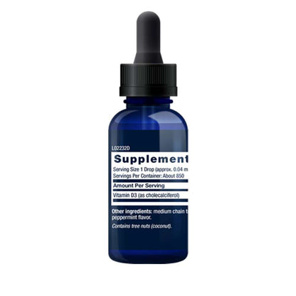 Life Extension Liquid Vitamin D3 (mint) 50 Mcg (2000 Iu), 29.57 Ml
