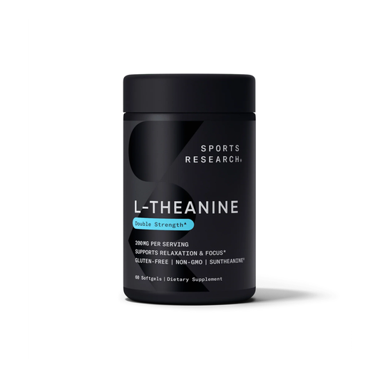 Double Strenght L-Theanine 200MG By Sports Research - Supports Relaxation And Focus