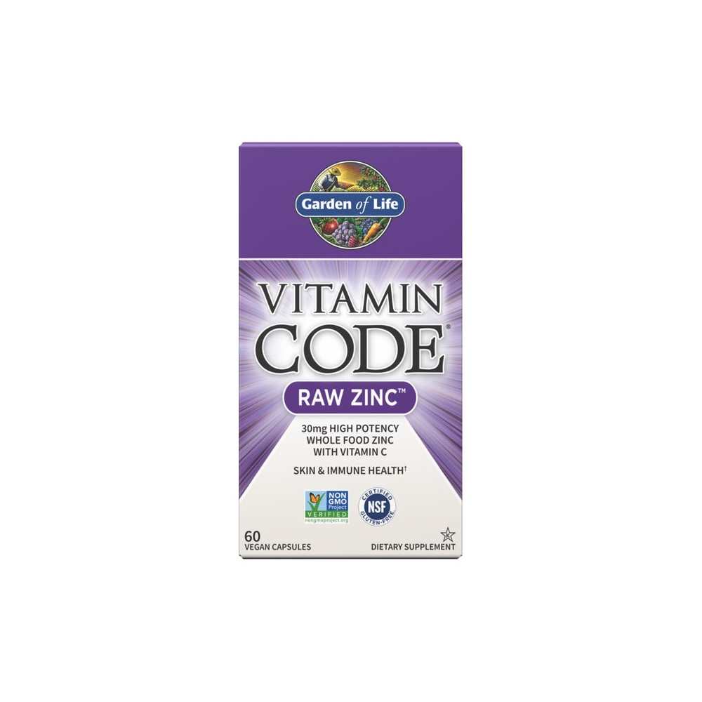 Garden of Life Vitamin Code Raw Zinc 60 Capsules