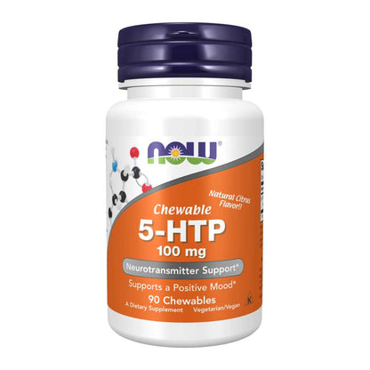 Now Foods 5-Htp 100 Mg Chewables – Positive Mood & Serotonin Support – 90 Vegetarian Tablets