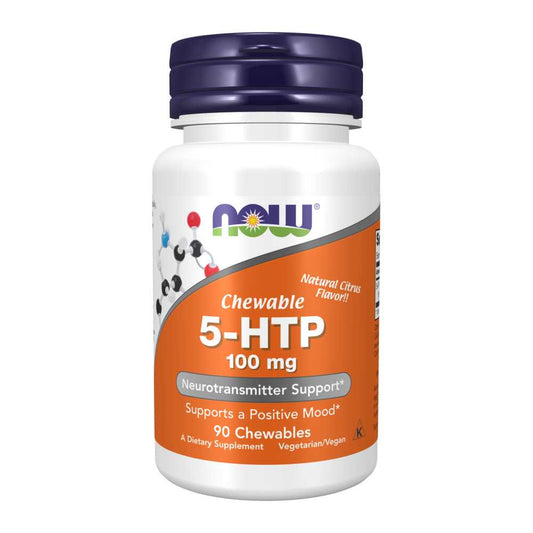Now Foods 5-Htp 100 Mg Chewables – Positive Mood & Serotonin Support – 90 Vegetarian Tablets