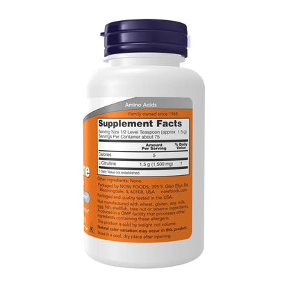 Now Foods L-Citrulline Pure Powder 113g– Supports Protein Metabolism