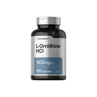 Horbäach L-Ornithine 1900mg per Serving | 120 Capsules