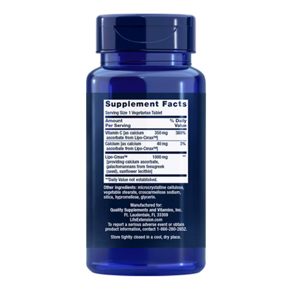 Life Extension Vitamin C 24-Hour Liposomal Hydrogel™ Formula 60 Vegetarian Tablets