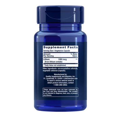 Life Extension Lithium 1000 Mcg, 100 Capsules