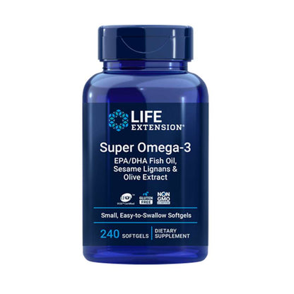 Life Extension Super Omega-3 Epa/dha Fish Oil, Sesame Lignans & Olive Extract 120 Softgels
