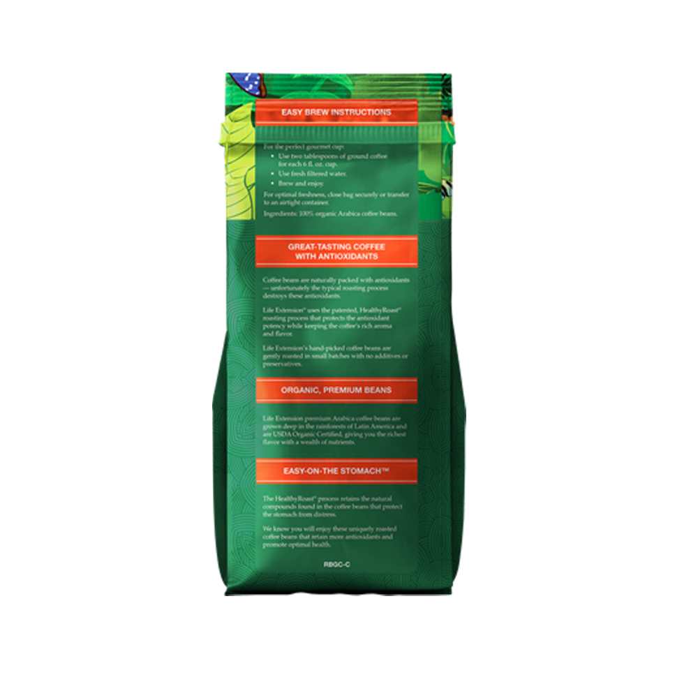 Life Extension Rainforest Blend Ground Coffee 340g