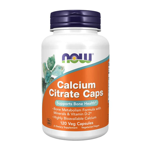 Now Foods Calcium Citrate Caps – Bone Health & Metabolism Support – 120 Veg Capsules