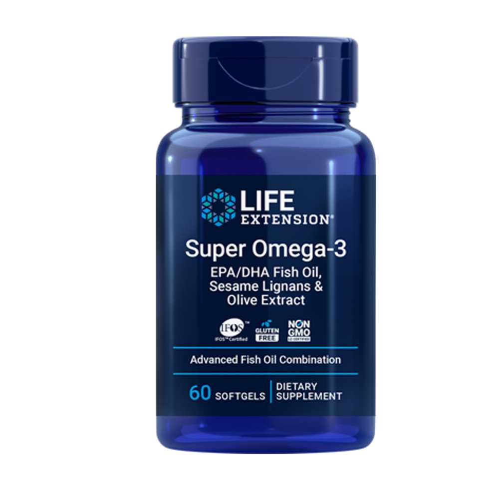 Life Extension Super Omega-3 Epa/dha Fish Oil, Sesame Lignans & Olive Extract 120 Softgels