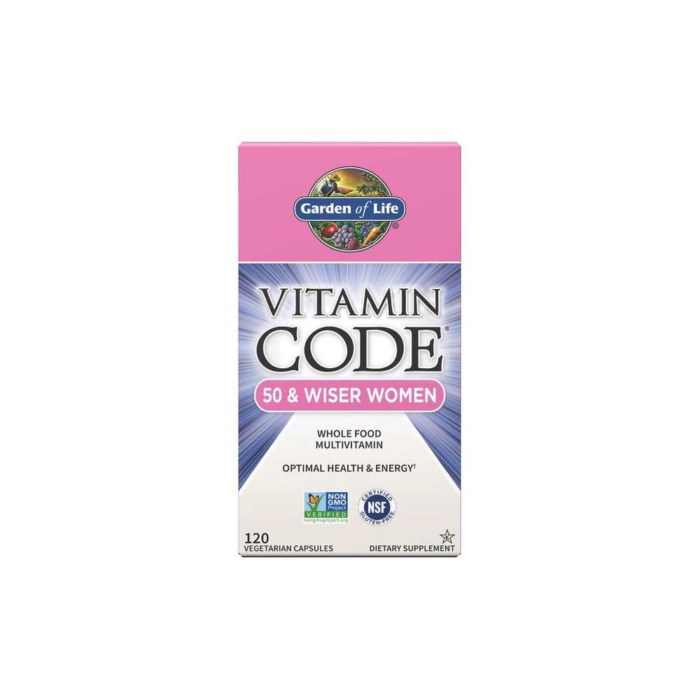 Garden of Life Vitamin Code 50 and Wiser Women's Multi 120 Capsules