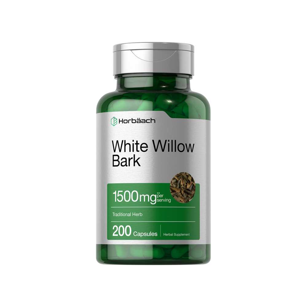 Horbäach White Willow Bark 1500mg per Serving | 200 Capsules