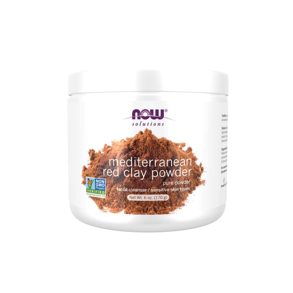 Now Foods Mediterranean Red Clay Powder – 100% Pure Mineral Clay – Deep Detox Face & Body Mask – 170 G