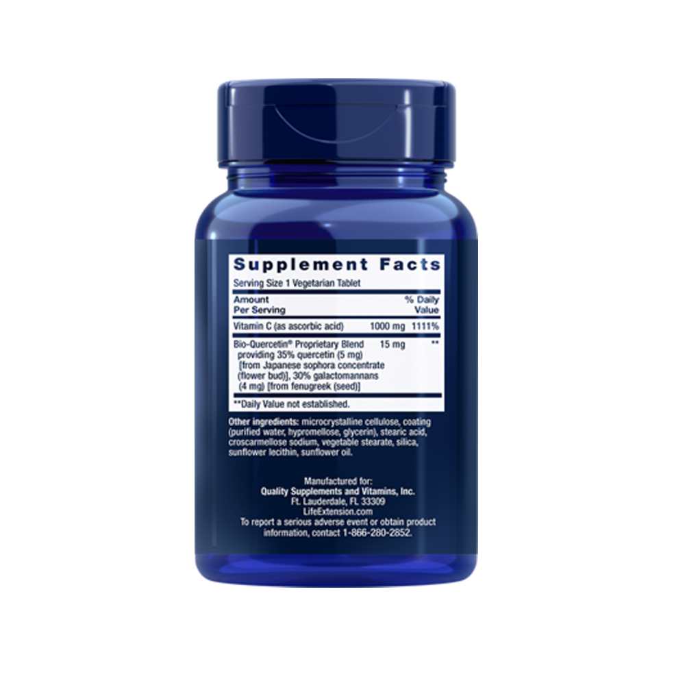 Life Extension Vitamin C and Bio-Quercetin 60 Vegetarian Tablets
