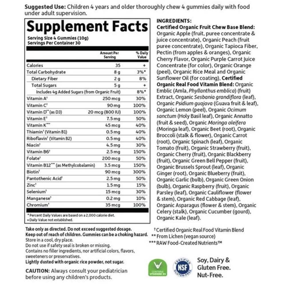 Garden of Life Organics Kids Multi Cherry 120 Gummies