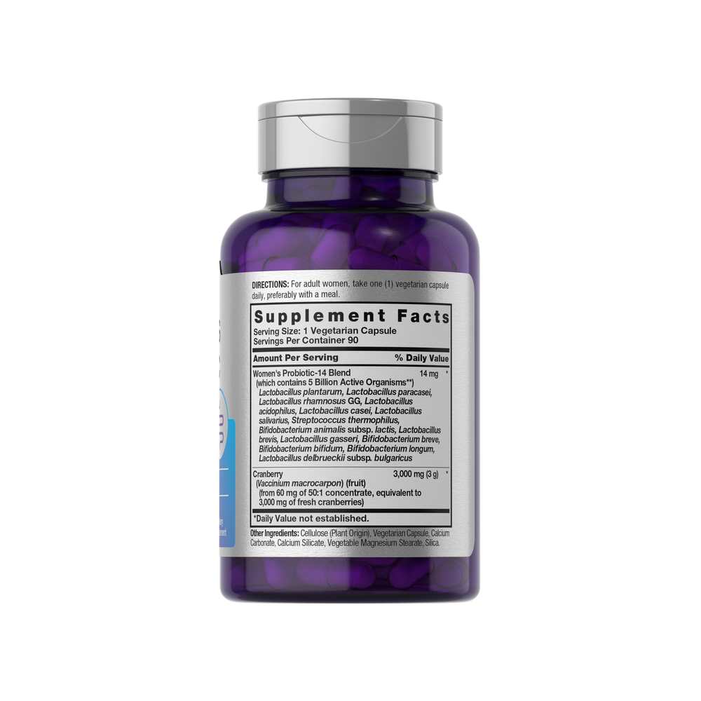 Horbäach Probiotic for Women with Cranberry | 90 Capsules