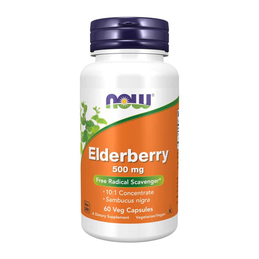 Now Foods Elderberry 500mg – Immune Support – 60 Veg Capsules