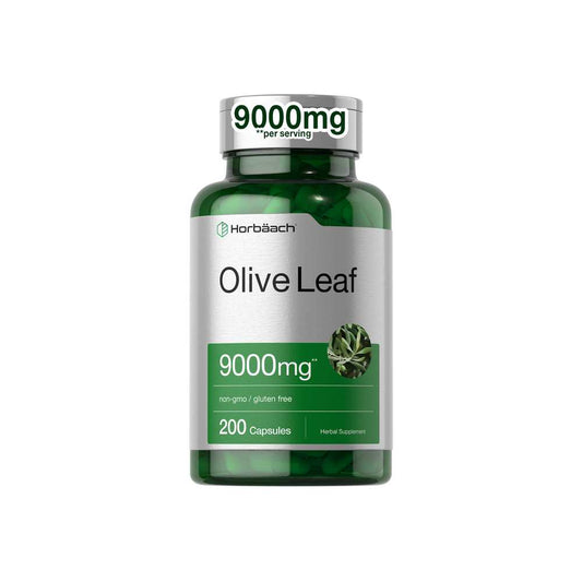 Horbäach Olive Leaf Extract 9000mg | 200 Capsules