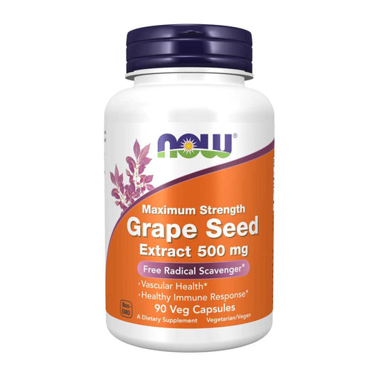 Now Foods Grape Seed Extract 500 Mg – Immune and Circulatory Support – 90 Capsules