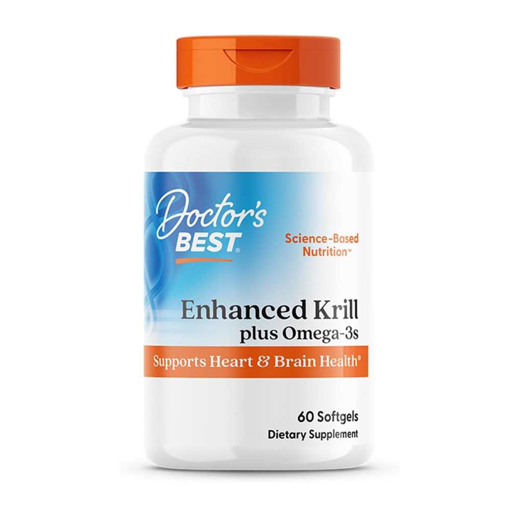 Doctor's Best Enhanced Krill Plus Omega3s with Superba Krill, 60 Softgels