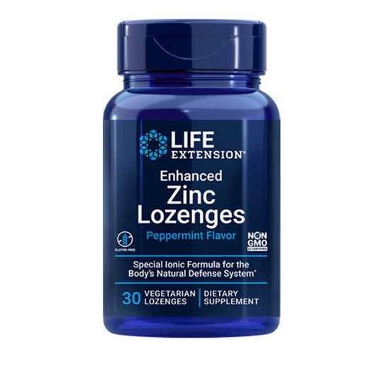 Life Extension Enhanced Zinc Lozenges (peppermint) – 30 Vegetarian Lozenges