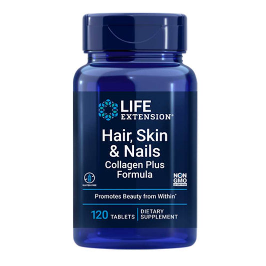 Life Extension Hair, Skin & Nails Collagen Plus Formula – 120 Tablets