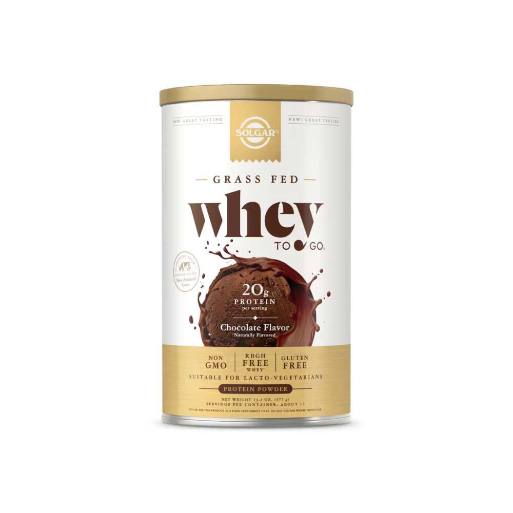 Solgar Grass Fed Whey to Go®, Chocolate 377g